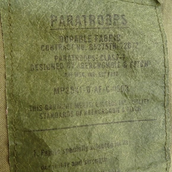 ABERCROMBIE & FITCH 092 Paratrooper M51 Cargo Pants SIZE Large Military OD Green - Picture 10 of 13